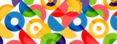 Renkli çember soyut arkaplan. Duvar kağıdı, afiş, sunum, arkaplan şablonu