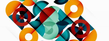 Renkli çember soyut arkaplan. Duvar kağıdı, afiş, sunum, arkaplan şablonu