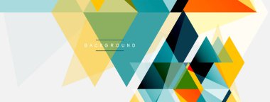 Mozaik üçgenler geometrik arkaplan. Tekno veya iş konsepti, duvar kağıdı, afiş, arkaplan, iniş sayfası deseni