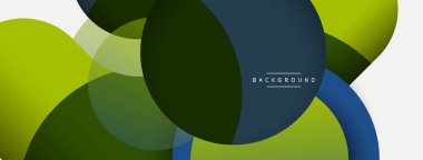 Çember ve yuvarlak şekiller soyut arkaplan. Duvar kağıdı afişi veya iniş sayfası için vektör illüstrasyonu