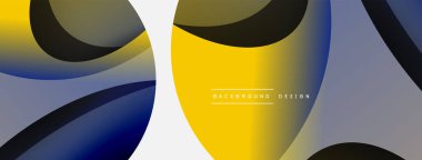Yaratıcı geometrik duvar kağıdı. Asgari soyut arkaplan. Duvar kağıdı arkaplanı veya iniş sayfası için daire ve dalga kompozisyon vektör çizimi