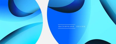 Yaratıcı geometrik duvar kağıdı. Asgari soyut arkaplan. Duvar kağıdı arkaplanı veya iniş sayfası için daire ve dalga kompozisyon vektör çizimi