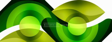 Renkli geometrik şekilli soyut arkaplan. Yuvarlak şekilli, daire ve çizgilerle çok güzel bir arka plan. Geometrik tasarım. Vektör illüstrasyonu