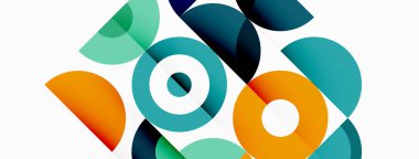 Renkli çember soyut arkaplan. Duvar kağıdı, afiş, sunum, arkaplan şablonu