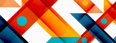 Parlak renkli düz çizgiler geometrik soyut arkaplan. Duvar kağıdı, afiş, arkaplan ya da iniş için üst üste binen çizgiler