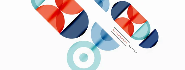 Propre Fond Cercle Minimal Modèle Coloré Pour Papier Peint Bannière — Image vectorielle