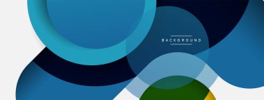 Yaratıcı geometrik duvar kağıdı. Asgari soyut arkaplan. Duvar kağıdı arkaplanı veya iniş sayfası için daire bileşimi vektör çizimi