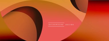 Yaratıcı geometrik duvar kağıdı. Asgari soyut arkaplan. Duvar kağıdı arkaplanı veya iniş sayfası için daire ve dalga kompozisyon vektör çizimi