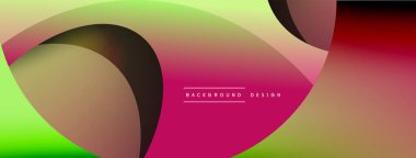 Yaratıcı geometrik duvar kağıdı. Asgari soyut arkaplan. Duvar kağıdı arkaplanı veya iniş sayfası için daire ve dalga kompozisyon vektör çizimi