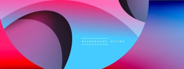 Yaratıcı geometrik duvar kağıdı. Asgari soyut arkaplan. Duvar kağıdı arkaplanı veya iniş sayfası için daire ve dalga kompozisyon vektör çizimi