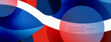 Yaratıcı geometrik duvar kağıdı. Asgari soyut arkaplan. Duvar kağıdı arkaplanı veya iniş sayfası için daire dalga ve yuvarlak şekiller kompozisyon vektör çizimi