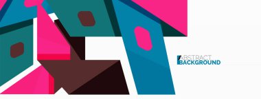 Yaratıcı geometrik duvar kağıdı. Soyut kurdele biçimi kompozisyonu. Duvar kağıdı, afiş, arkaplan veya iniş için tekno iş şablonu