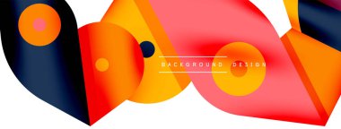 Minimum geometrik duvar kağıdı. Yaratıcı soyut arka plan. Duvar kağıdı arkaplanı ya da iniş sayfası için basit çizgiler ve daire kompozisyon vektör illüstrasyonu