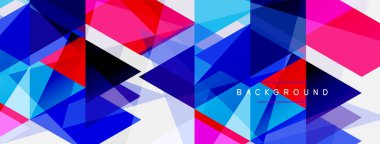 Renkli üçgen bileşimi, geometrik soyut arkaplan. Tekno veya iş konsepti, duvar kağıdı, afiş, arkaplan, iniş sayfası deseni