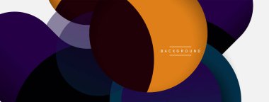 Yaratıcı geometrik duvar kağıdı. Asgari soyut arkaplan. Duvar kağıdı arkaplanı veya iniş sayfası için daire bileşimi vektör çizimi