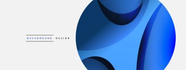 Yaratıcı geometrik duvar kağıdı. Asgari soyut arkaplan. Duvar kağıdı arkaplanı veya iniş sayfası için daire ve dalga kompozisyon vektör çizimi