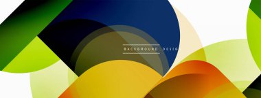 Yuvarlak üçgen çizgileri ve daireleri şekillendirir. Duvar kağıdı afişi arkaplanı veya iniş sayfası için Geometrik vektör çizimi