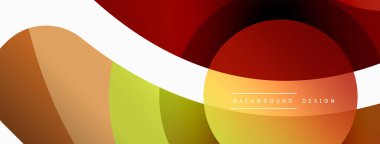 Yaratıcı geometrik duvar kağıdı. Asgari soyut arkaplan. Duvar kağıdı arkaplanı veya iniş sayfası için daire dalga ve yuvarlak şekiller kompozisyon vektör çizimi