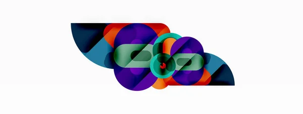 Kreative Geometrische Tapeten Kreise Linien Hintergrund Geschäftsvorlage Für Tapete Banner — Stockvektor
