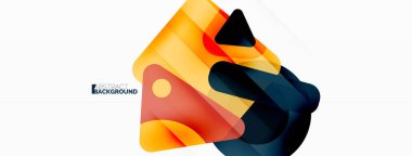 İlkel geometrik şekiller - çizgi, üçgen, kare ve daire bileşimi. Duvar kağıdı, pankart, arkaplan, iniş sayfası için vektör geometrik asgari özet arkaplan