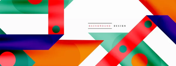 Color Overlapping Stripes Background Colorful Lines Composition Wallpaper Banner Background — Stock Vector