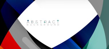 Color circle shapes, minimal geometric background. Trendy dynamic composition. Vector Illustration For Wallpaper, Banner, Background, Landing Page