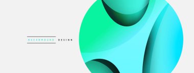 Yaratıcı geometrik duvar kağıdı. Asgari soyut arkaplan. Duvar kağıdı arkaplanı veya iniş sayfası için daire ve dalga kompozisyon vektör çizimi