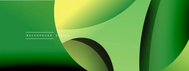 Yaratıcı geometrik duvar kağıdı. Asgari soyut arkaplan. Duvar kağıdı arkaplanı veya iniş sayfası için daire ve dalga kompozisyon vektör çizimi