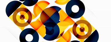 Renkli çember soyut arkaplan. Duvar kağıdı, afiş, sunum, arkaplan şablonu