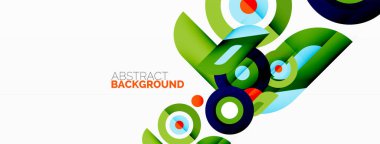 Duvar kağıdı, afiş, arkaplan için halkalar ve daireler geometrik soyut arkaplan