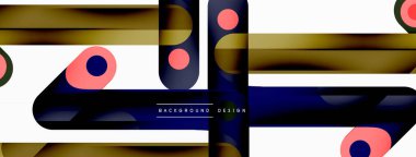 Renkli dinamik kompozisyon. Duvar kağıdı, afiş veya iniş için geometrik yaratıcı arkaplan