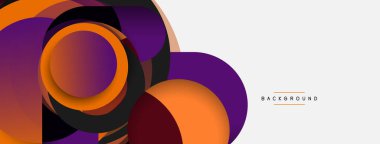 Vektör yuvarlak şekilli daireler minimum geometrik arkaplan. Duvar kağıdı afişi veya iniş sayfası için vektör illüstrasyonu