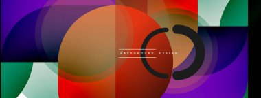 Yuvarlak üçgen çizgileri ve daireleri şekillendirir. Duvar kağıdı afişi arkaplanı veya iniş sayfası için Geometrik vektör çizimi