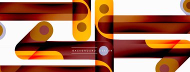 Renkli dinamik kompozisyon. Duvar kağıdı, afiş veya iniş için geometrik yaratıcı arkaplan