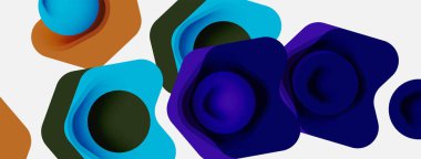 Beyaz arka planda renkli ok şekilleri. Minimum geometrik soyut arkaplan. Duvar kağıdı afişi veya iniş sayfası için vektör illüstrasyonu