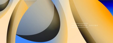 Yaratıcı geometrik duvar kağıdı. Asgari soyut arkaplan. Duvar kağıdı arkaplanı veya iniş sayfası için daire ve dalga kompozisyon vektör çizimi