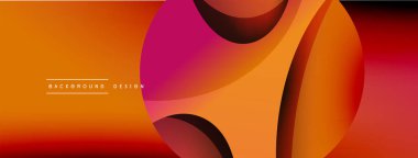 Yaratıcı geometrik duvar kağıdı. Asgari soyut arkaplan. Duvar kağıdı arkaplanı veya iniş sayfası için daire ve dalga kompozisyon vektör çizimi