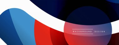 Yaratıcı geometrik duvar kağıdı. Asgari soyut arkaplan. Duvar kağıdı arkaplanı veya iniş sayfası için daire dalga ve yuvarlak şekiller kompozisyon vektör çizimi