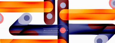 Renkli dinamik kompozisyon. Duvar kağıdı, afiş veya iniş için geometrik yaratıcı arkaplan