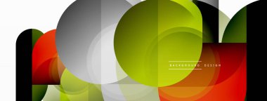 Yaratıcı geometrik duvar kağıdı. Asgari çember üçgen ve kare çizgi soyut arkaplan. Duvar kağıdı afişi veya iniş sayfası için vektör illüstrasyonu