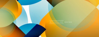 Yuvarlak üçgen çizgileri ve daireleri şekillendirir. Duvar kağıdı afişi arkaplanı veya iniş sayfası için Geometrik vektör çizimi