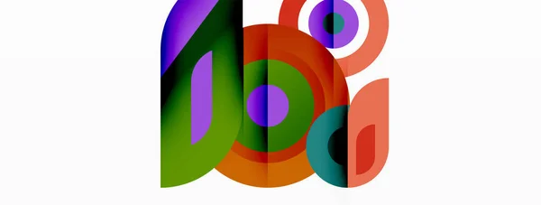 Кольца Круги Геометрического Абстрактного Фона Обоев Баннера Фона — стоковый вектор