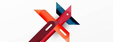 Arka plan dinamik çizgileri geometrik duvar kağıdı. Duvar kağıdı afişi ya da iniş sayfası için çizgili kompozisyon vektör illüstrasyonu