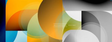 Yuvarlak üçgen çizgileri ve daireleri şekillendirir. Duvar kağıdı afişi arkaplanı veya iniş sayfası için Geometrik vektör çizimi