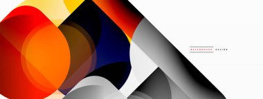 Geometrik asgari duvar kağıdı. Geometrik şekiller. Duvar kağıdı afişi veya iniş sayfası için vektör illüstrasyonu