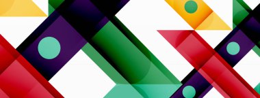 Parlak renkli düz çizgiler geometrik soyut arkaplan. Duvar kağıdı, afiş, arkaplan ya da iniş için üst üste binen çizgiler