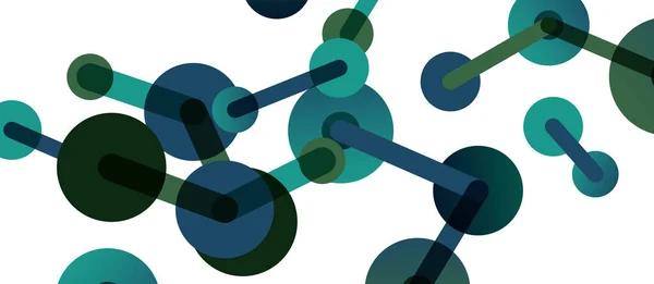 Les Points Ligne Relient Fond Abstrait Géométrique Cercles Reliés Par — Image vectorielle