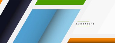 Vektör arkaplanı. Gölge efektli soyut örtüşen renk çizgileri tasarımı. Duvar kağıdı afişi için resim arkaplanı veya iniş sayfası