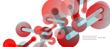 Çizgi noktaları geometrik soyut arkaplan bağlantıları. Çizgilerle birbirine bağlı çemberler. Duvar kağıdı, afiş, arkaplan veya iniş için moda tekno iş şablonu