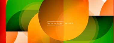 Yaratıcı geometrik duvar kağıdı. Asgari çember üçgen ve kare çizgi soyut arkaplan. Duvar kağıdı afişi veya iniş sayfası için vektör illüstrasyonu